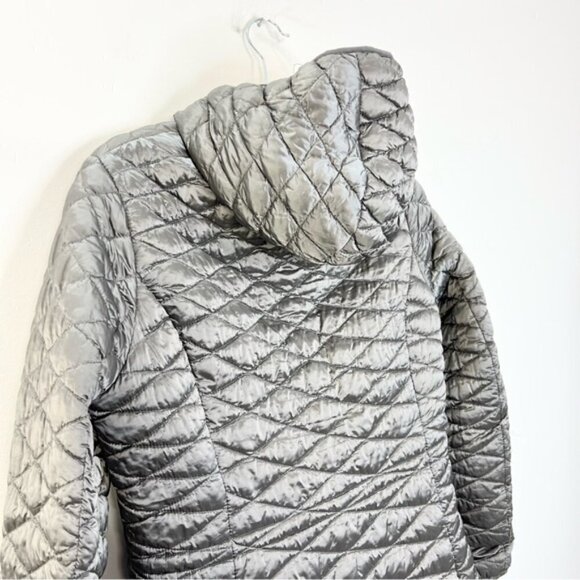 Steve Madden metallic grey quilted Glacier Shield hooded parka S - Picture 6 of 14